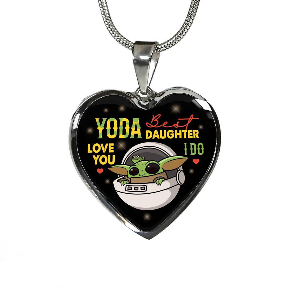Youda Best Daughter Ever Love You I Do Heart Pendant Necklace Gifts To Daughter - Heart Luxury Necklace (Silver) Youda Best Daughter Ever Love You I Do Heart Pendant Necklace Gifts To Daughter - Heart Luxury Necklace (Silver)