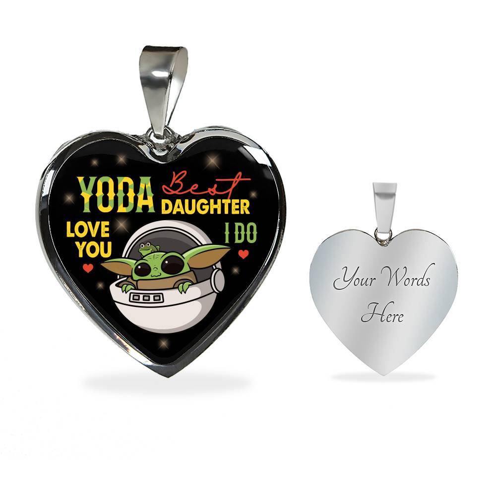 Youda Best Daughter Ever Love You I Do Heart Pendant Necklace Gifts To Daughter - Heart Luxury Necklace (Silver) Youda Best Daughter Ever Love You I Do Heart Pendant Necklace Gifts To Daughter - Heart Luxury Necklace (Silver)
