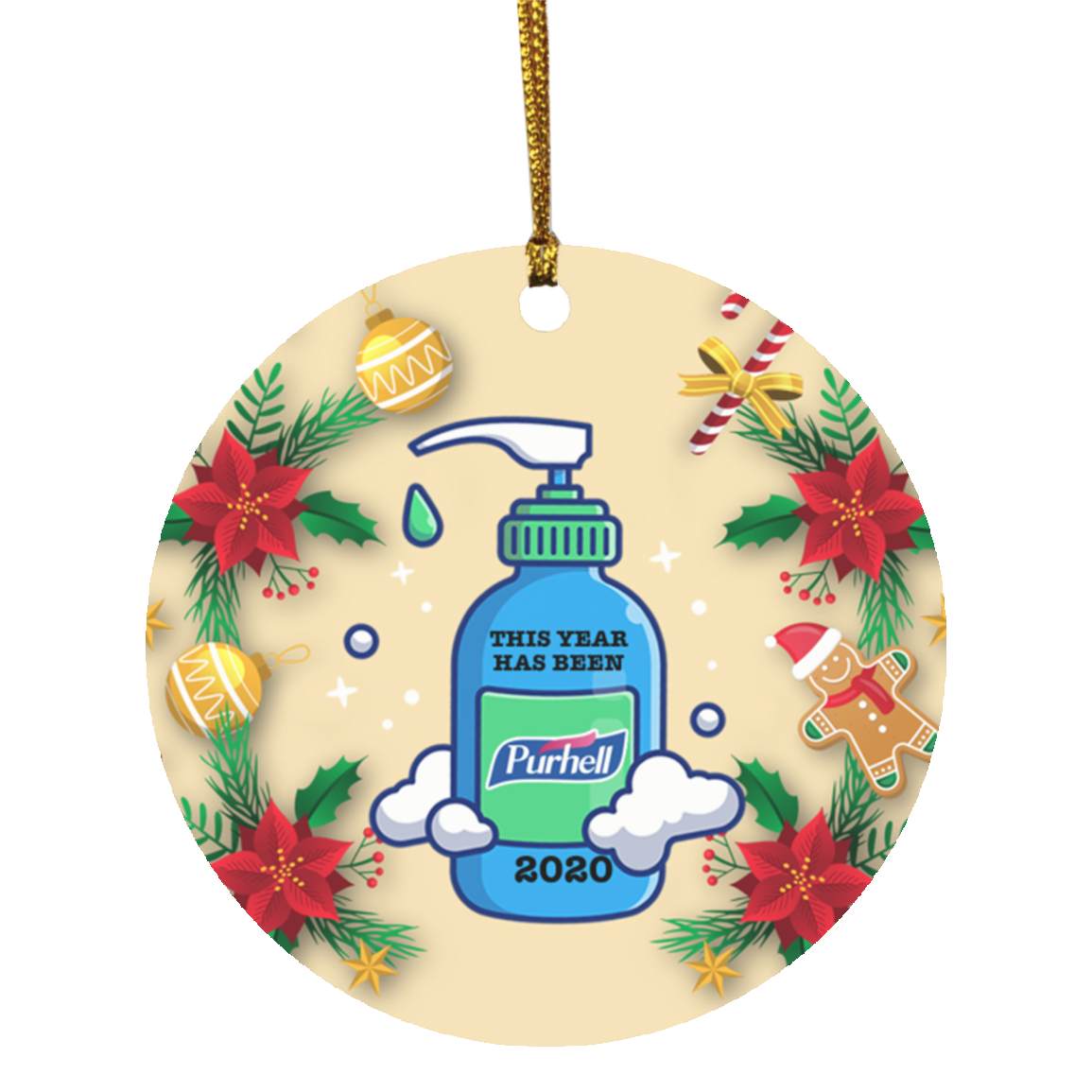 This Year Has Been Hell - Quarantined 2020 - Pandemic Christmas Ornament Keepsake - Circle Ornament, White, Circle Ornament This Year Has Been Hell - Quarantined 2020 - Pandemic Christmas Ornament Keepsake - Circle Ornament, White, Circle Ornament