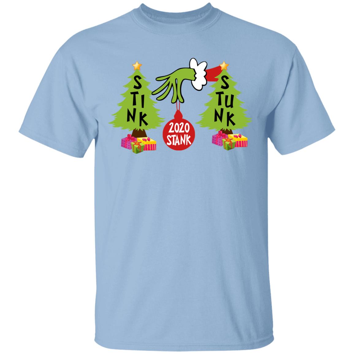 2020 Stink Stank Stunk Funny Quarantined Christmas T-Shirt - Funny 2020 Christmas Gifts, Light Blue, Unisex T-Shirt