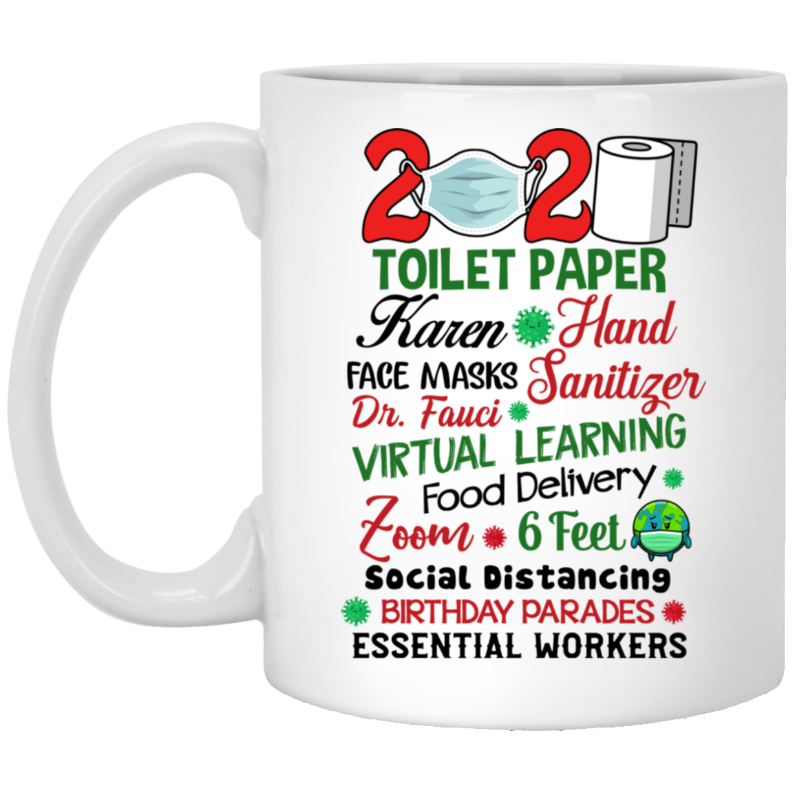 2020 Pandemic Christmas Quarantine A Year To Remember Ceramic Mug - Xmas 2020 Coffee Mug, White, 11 oz. White Mug 2020 Pandemic Christmas Quarantine A Year To Remember Ceramic Mug - Xmas 2020 Coffee Mug, White, 11 oz. White Mug