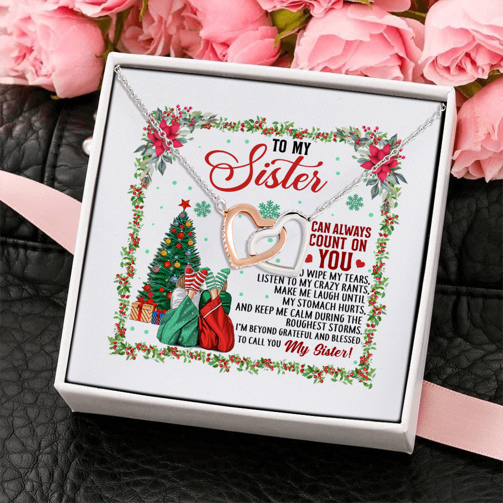 4P. My sister count(4) Interlocking Hearts Necklace 4