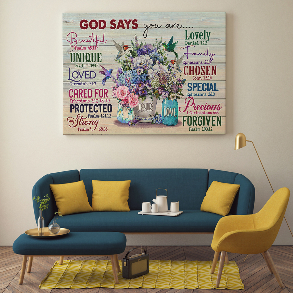 4vt. hummingbirds god says you are canvas mockup