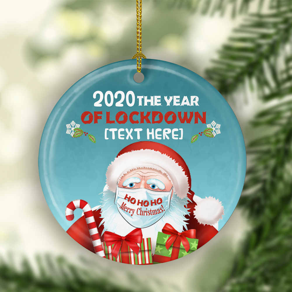 8VT. The Year Of Lockdown Santa Mask Personalized mk1