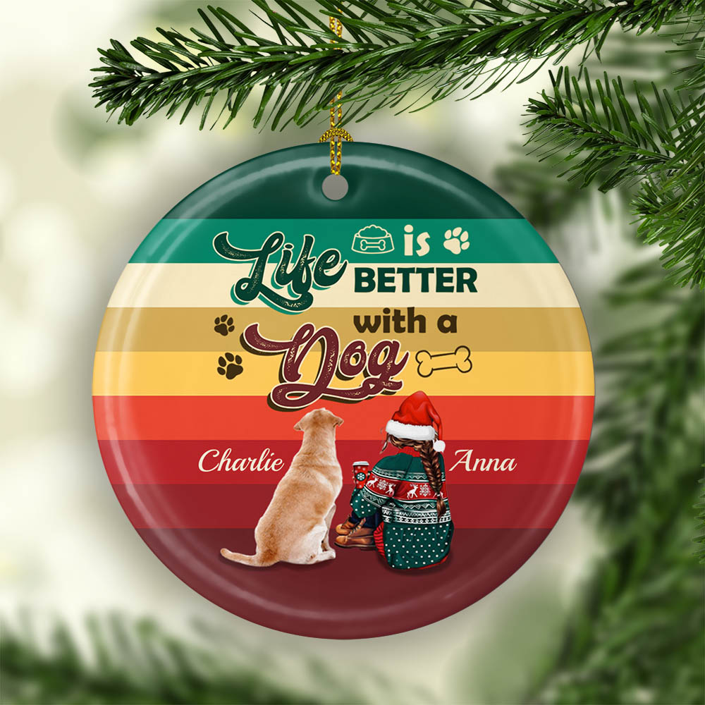2LV. Life is Better Ornament Labrador mk1