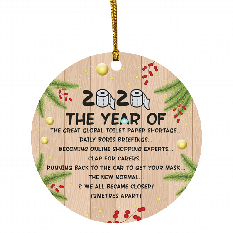 2020 The Year Of Qu, White, Circle Ornament