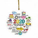 Pandemic Christmas 2020 The Year We Will Never Forget Memorial Circle Ornament - Quarantine Christmas Ornament, White, Circle Ornament Pandemic Christmas 2020 The Year We Will Never Forget Memorial Circle Ornament - Quarantine Christmas Ornament, White, Circle Ornament