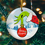 2BN. Merry Christmas Grinch ornament mk