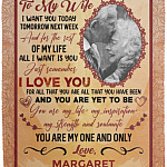 Custom Photo I Want You Today Blanket, White, Cozy Plush Fleece Blanket - 50x60