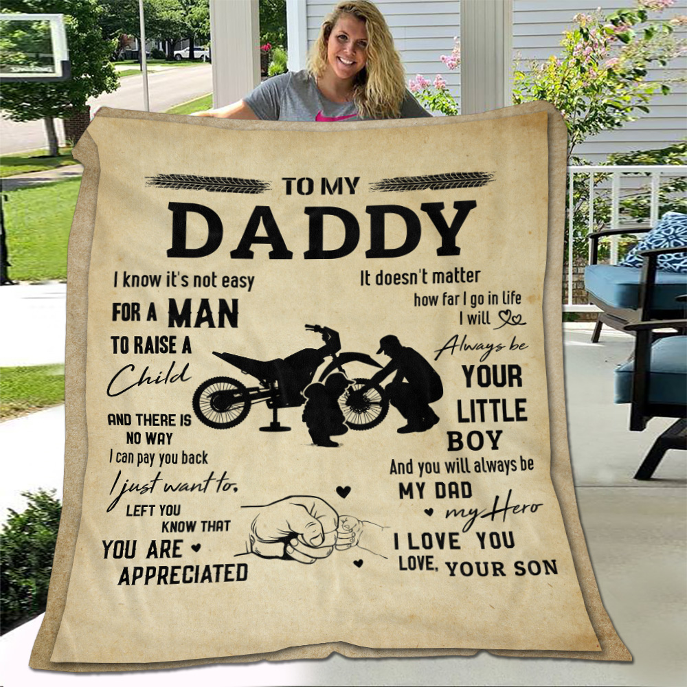 3KT. Dad Son Hot Rod Car Blanket-mk2- Patua One #000000