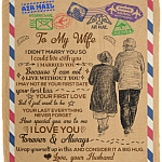 Letter To My Wife I Didn't Marry You So I Could Live Without You Mail Fleece Blanket - Premium Sherpa Blanket, White, Cozy Plush Fleece Blanket - 50x60 Letter To My Wife I Didn't Marry You So I Could Live Without You Mail Fleece Blanket - Premium Sherpa Blanket, White, Cozy Plush Fleece Blanket - 50x60