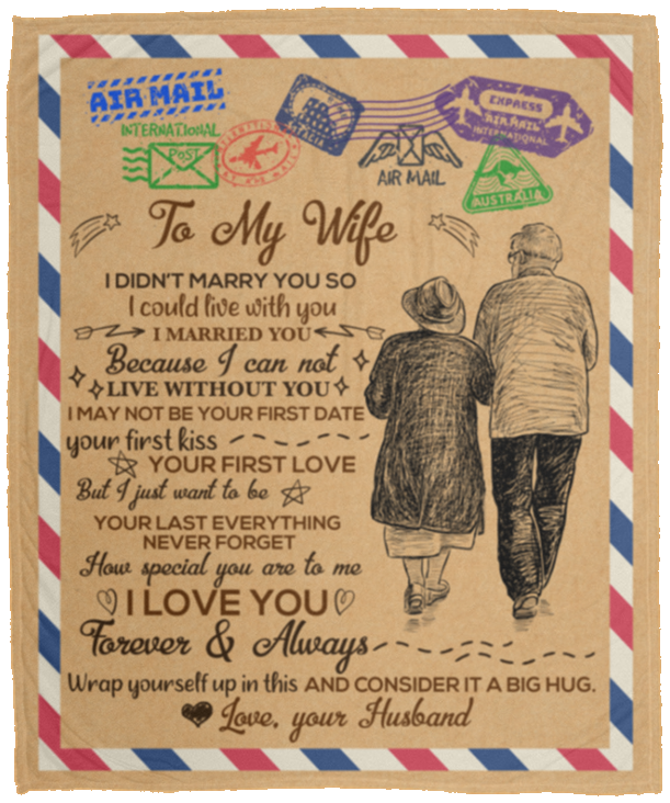 Letter To My Wife I Didn't Marry You So I Could Live Without You Mail Fleece Blanket - Premium Sherpa Blanket, White, Cozy Plush Fleece Blanket - 50x60 Letter To My Wife I Didn't Marry You So I Could Live Without You Mail Fleece Blanket - Premium Sherpa Blanket, White, Cozy Plush Fleece Blanket - 50x60