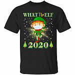 What The ELF 2020 Matching Family Christmas Gift Outfit T-Shirt - Quarantine Christmas Pandemic 2020 Shirt, Black, Unisex T-Shirt