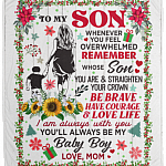 From Mom To My Son Whenever You Feel Overwhelmed Christmas Fleece Blanket - Premium Mink Sherpa Blanket, White, Cozy Plush Fleece Blanket - 50x60 From Mom To My Son Whenever You Feel Overwhelmed Christmas Fleece Blanket - Premium Mink Sherpa Blanket, White, Cozy Plush Fleece Blanket - 50x60