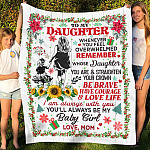 1VT. Christmas Mom To My Daughter Whenever blanket mockup