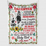1VT. Christmas Mom To My Daughter Whenever blanket mockup 2