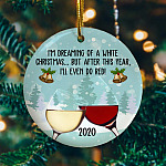 2vt. i'm dreaming of white christmas ornament mockup