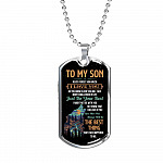 Wolf to My Son Never Forget How Much I Love You as You Grow Older You Will Face Dog Tag Pendant Necklace - Dog Tag (Silver) Wolf to My Son Never Forget How Much I Love You as You Grow Older You Will Face Dog Tag Pendant Necklace - Dog Tag (Silver)