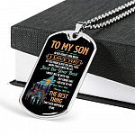 Wolf to My Son Never Forget How Much I Love You as You Grow Older You Will Face Dog Tag Pendant Necklace - Dog Tag (Silver) Wolf to My Son Never Forget How Much I Love You as You Grow Older You Will Face Dog Tag Pendant Necklace - Dog Tag (Silver)