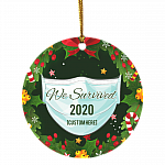 Personalized We Survived 2020 Circle Christmas Tree Ornament Keepsake - Funny Pandemic Holiday Flat Ornament, White, Circle Ornament Personalized We Survived 2020 Circle Christmas Tree Ornament Keepsake - Funny Pandemic Holiday Flat Ornament, White, Circle Ornament
