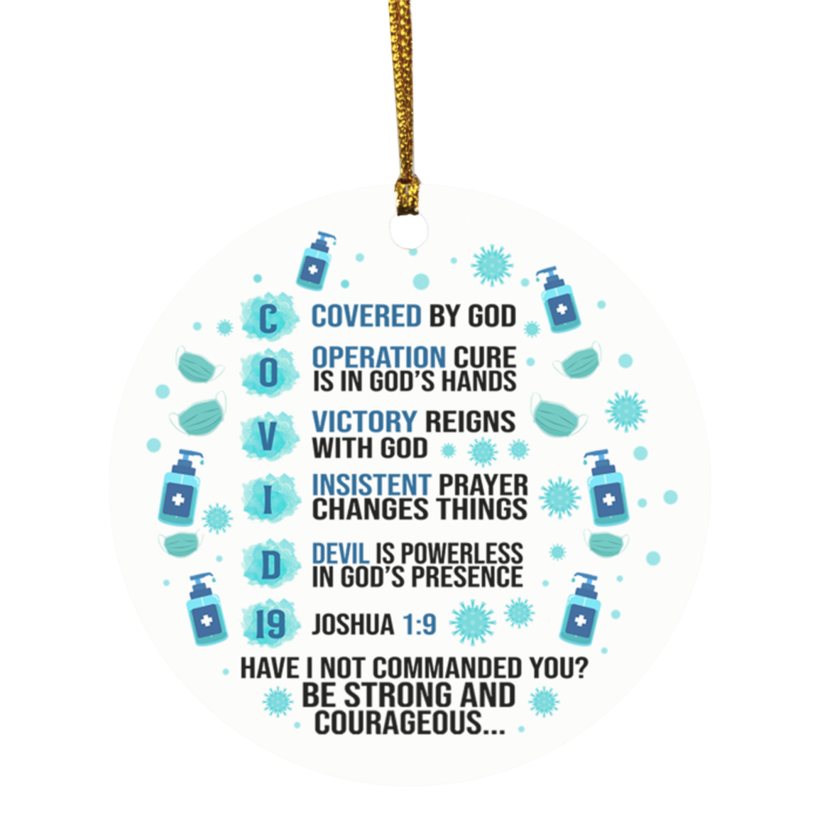 Covid 19 Circle Ornament Keepsake - Funny 2020 Pandemic Circle Christmas Ornament, White, Circle Ornament
