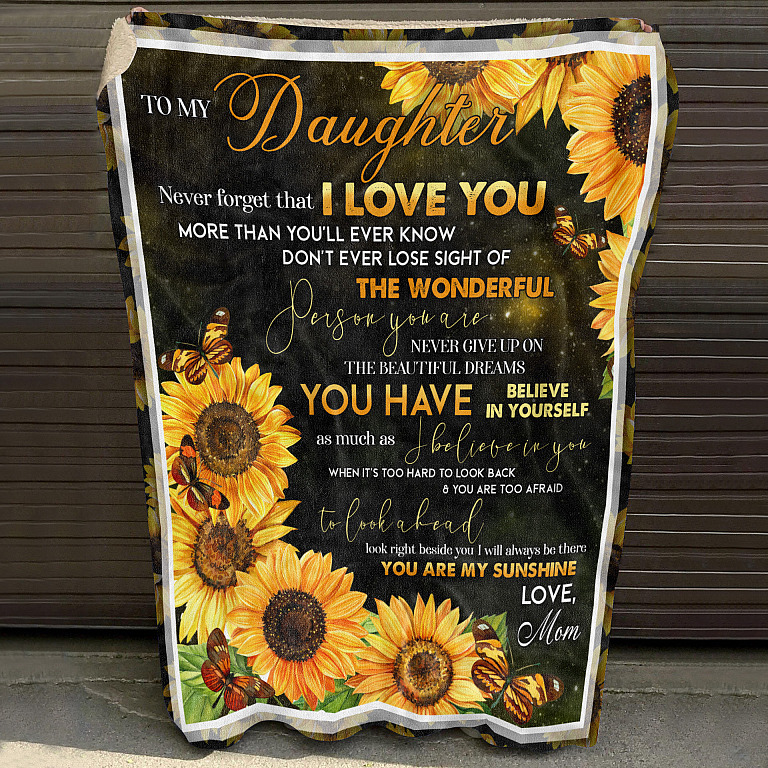 To my best sale daughter sunflower blanket