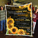6O_ Daughter Sunflower Butterflydad Blanket Mockup 11