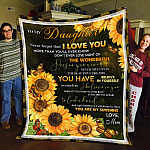 6O_ Daughter Sunflower Butterfly(8) Blanket Mockup 11
