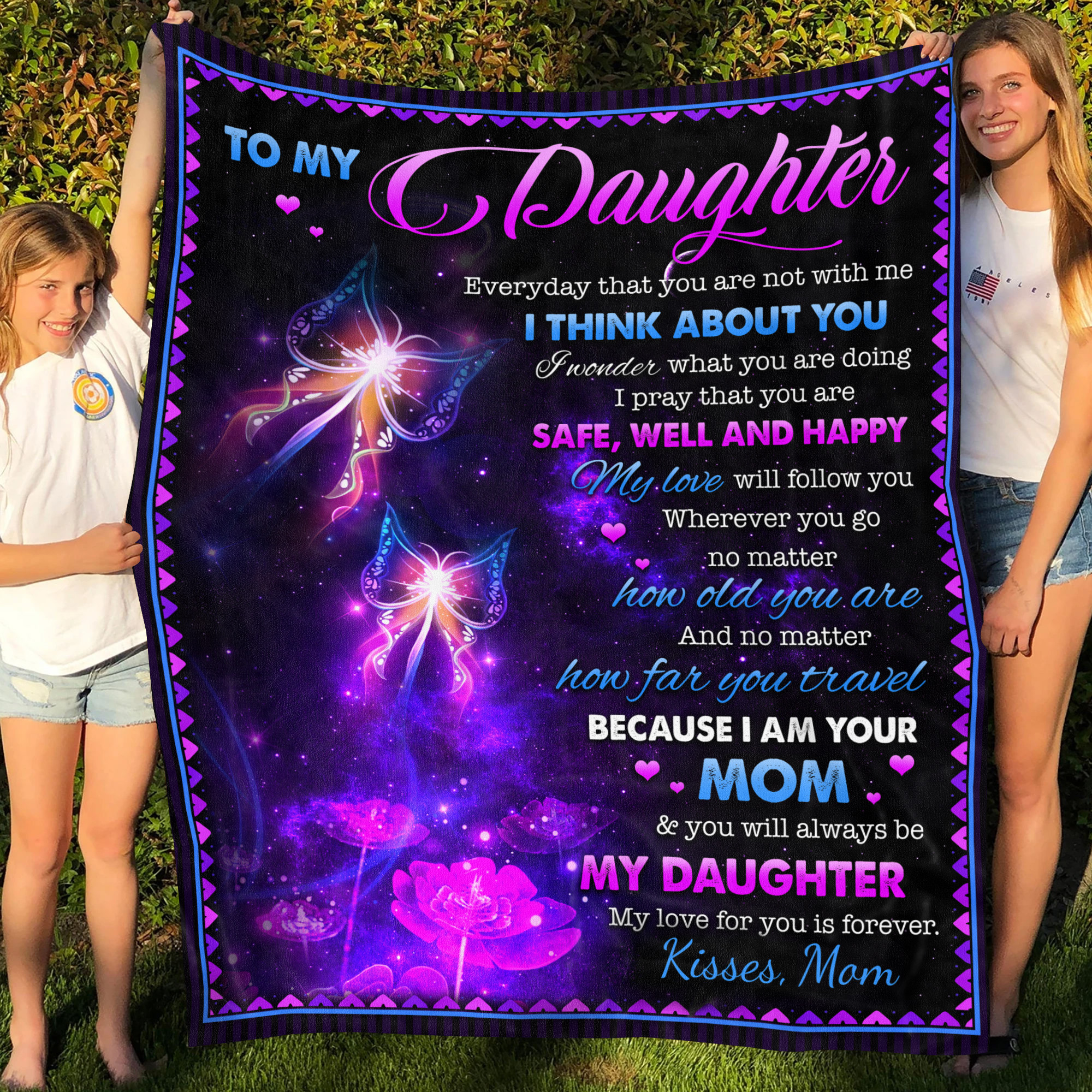 7O_ Daughter Not With Me - mom Blanket Mockup 5