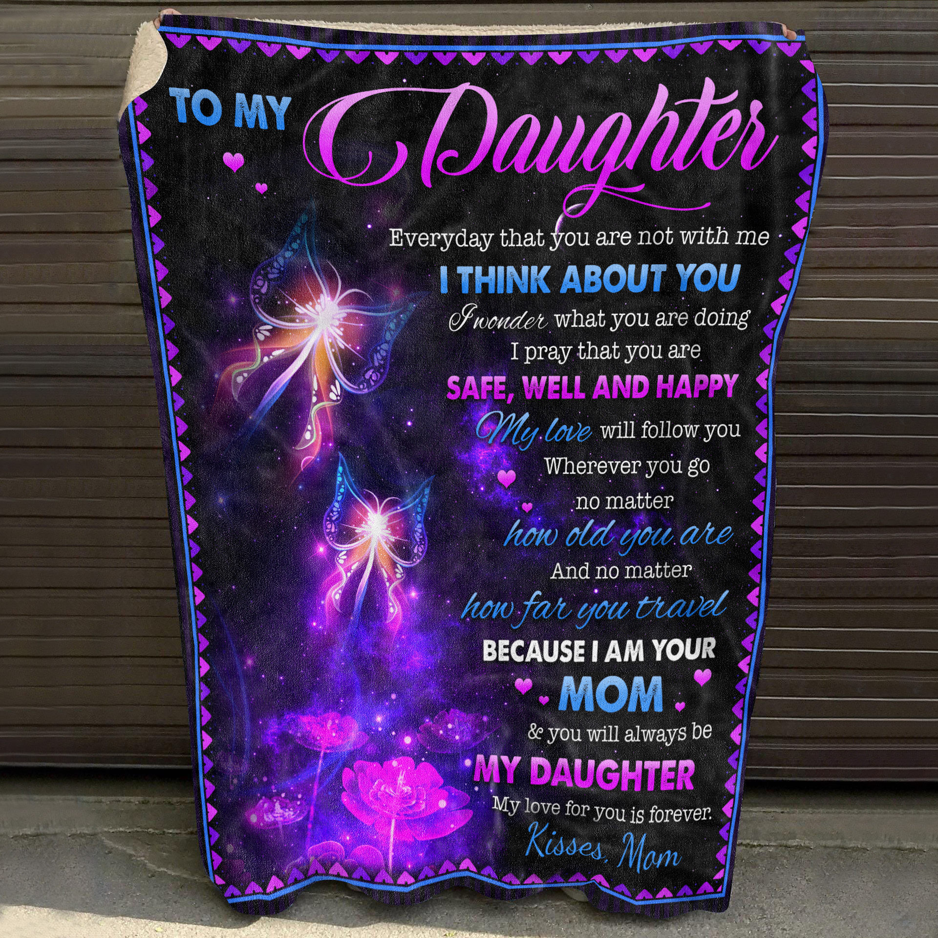 7O_ Daughter Not With Me - mom Blanket Mockup 10