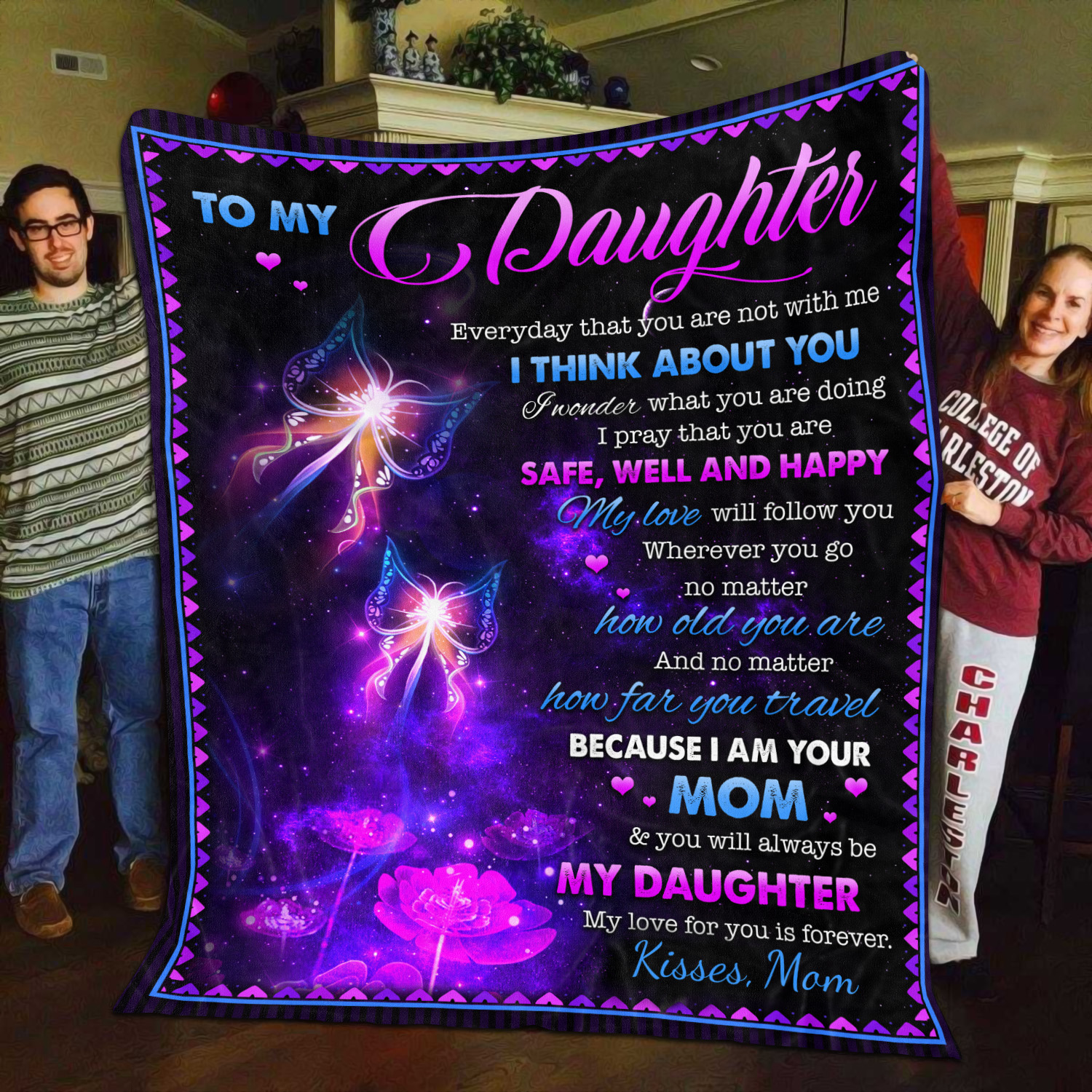 7O_ Daughter Not With Me - mom Blanket Mockup 11