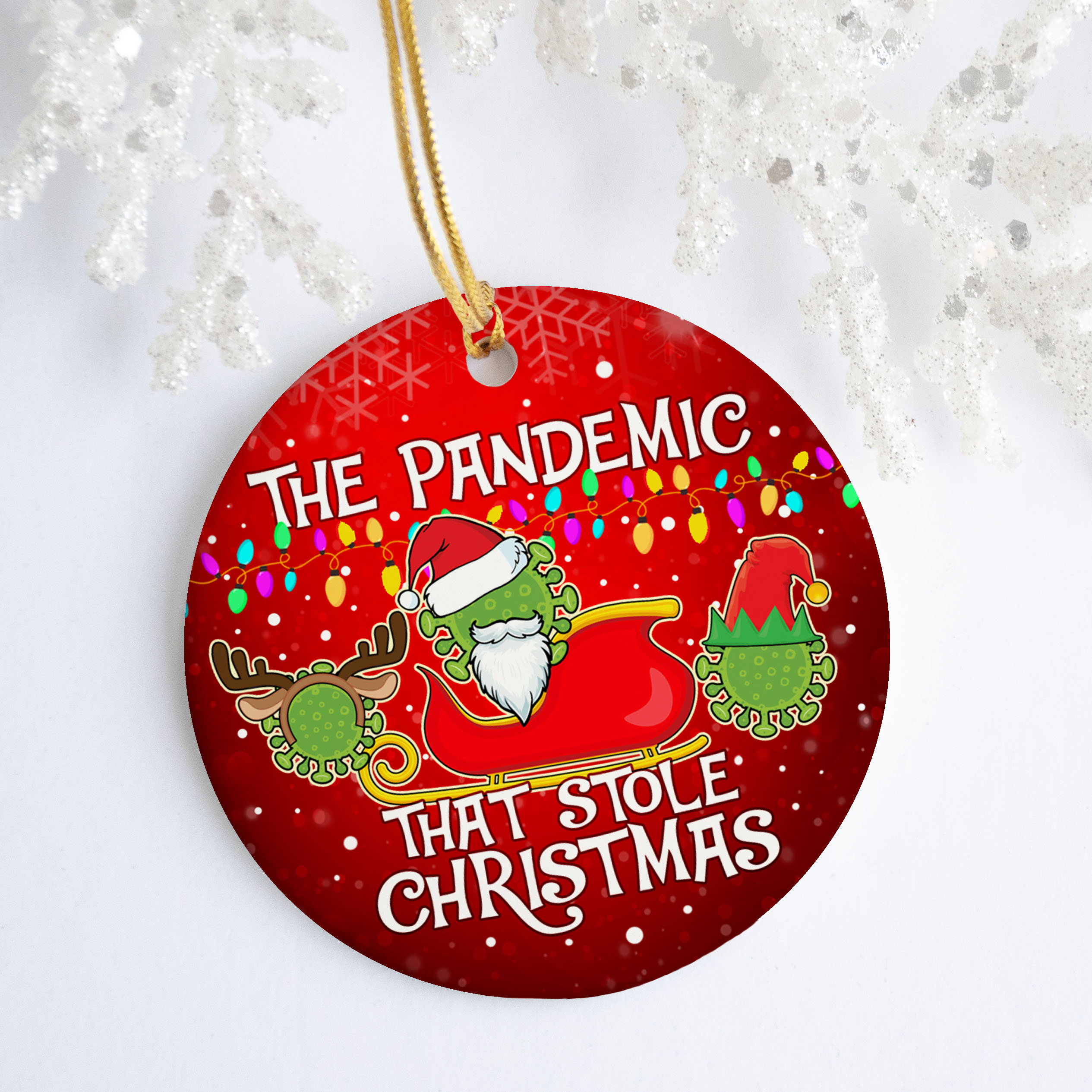 65 HG. The Pandemic That Stole Christmas-ornament MK