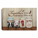Together Is Our Favorite Place To Be Framed Canvas - Unframed Poster, White, 0.75'' Framed Canvas