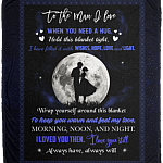 To The Man I Love When You Need A Hug Hold This Blanket Tight I Love You Then Fleece Blanket - Sherpa Blanket, White, Cozy Plush Fleece Blanket - 50x60
