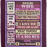 To My Wife The Day I Met You I Found My Missing Piece From Husband Fleece Blanket - Premium Sherpa Blanket, White, Cozy Plush Fleece Blanket - 50x60 To My Wife The Day I Met You I Found My Missing Piece From Husband Fleece Blanket - Premium Sherpa Blanket, White, Cozy Plush Fleece Blanket - 50x60