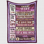 1VT. To My Wife The Day Met You blanket mockup2