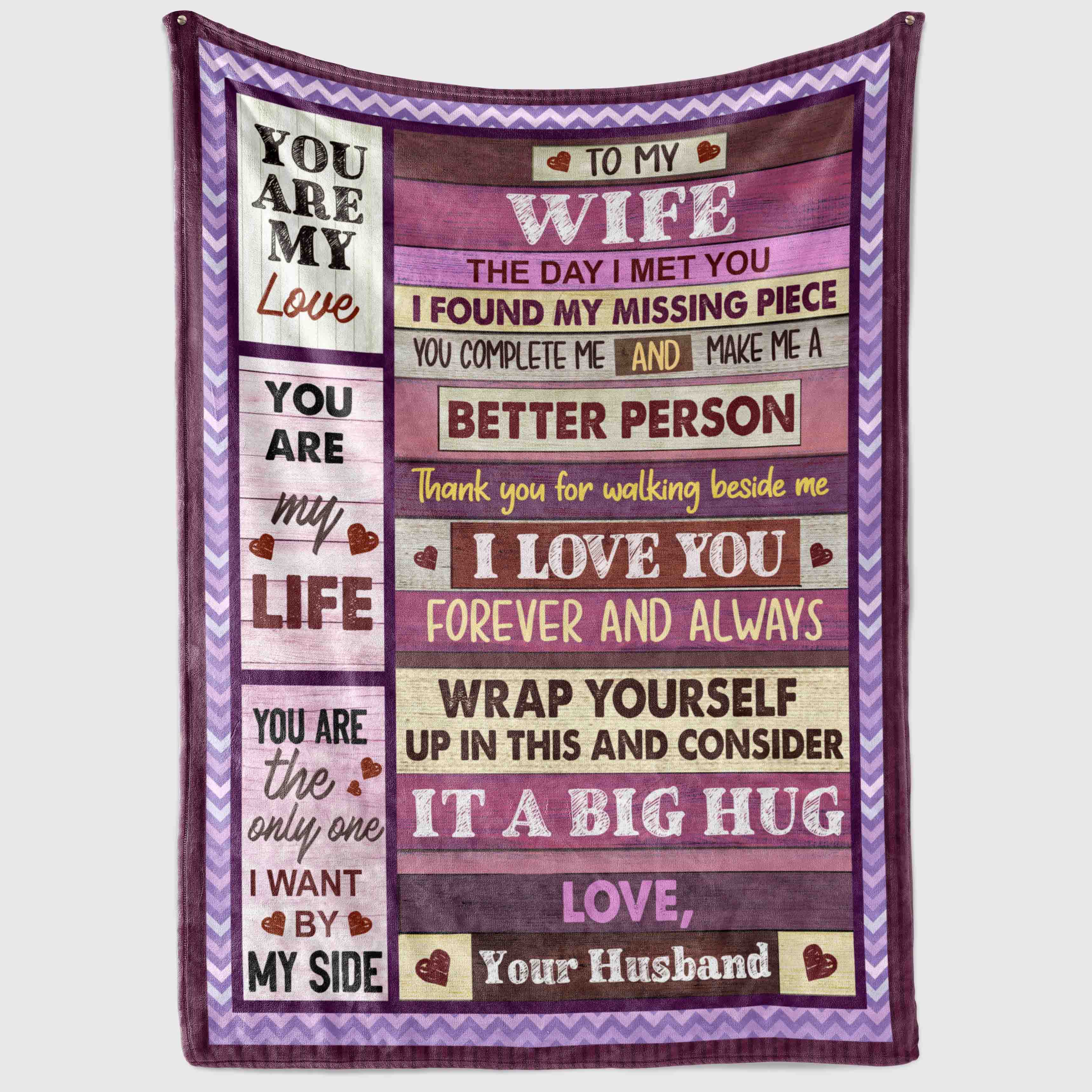 1VT. To My Wife The Day Met You blanket mockup2
