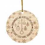 Ornaments Are A Lot Like Epstein They Don't Just Hang Themselves Christmas Ornament - Epstein Ornament, White, Circle Ornament Ornaments Are A Lot Like Epstein They Don't Just Hang Themselves Christmas Ornament - Epstein Ornament, White, Circle Ornament