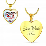 Daddy's Girl I Used To Be His Angel Butterflies Heart Pendant Necklace - Butterfly Father Daughter Necklace - Heart Luxury Necklace (Gold Plated)