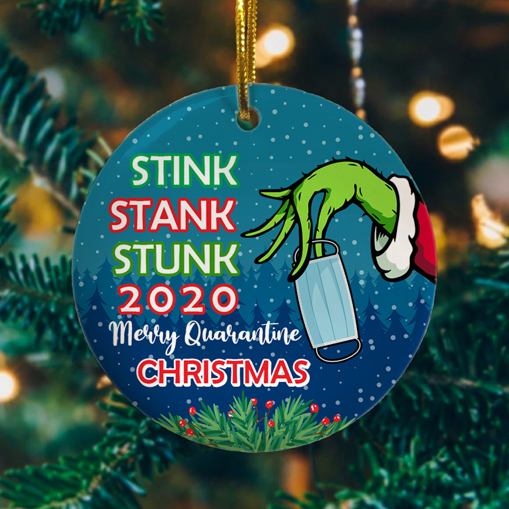 11vt. uu tien stink stank stunk merry quarantine ornament mockup