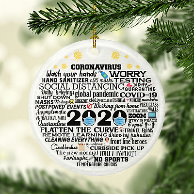 Alternative view of 2020 Christmas Ornament Quarantine - 2020 Ornament Keepsake - Lockdown Pandemic Christmas Ornament 2020