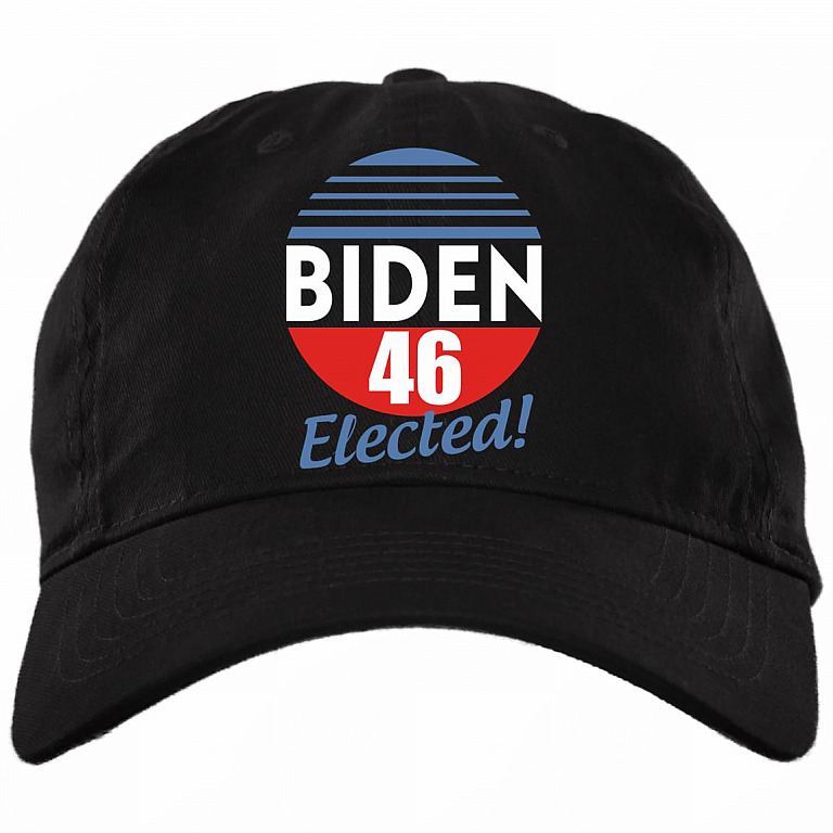Joe Biden 46 Elected Celebrate Joe Biden 46th President Of America 2020 Wining Twill Cap - Snapback Hat, Black, Brushed Twill Dad Cap