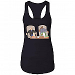 Lampin' Funny Cotton Tank Top Tee - Ladies Racerback Tank, Black, Ladies Racerback Tank
