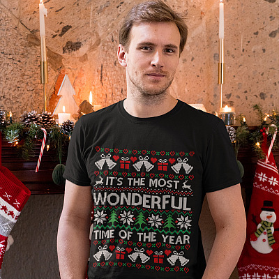 Alternative view of It's The Most Wonderful Time Of The Year Ugly Christmas T-Shirt - Ugly Christmas T-Shirt