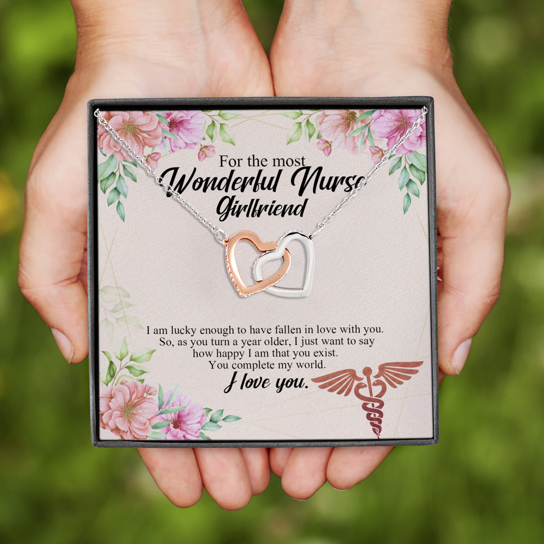 6Th. Wonderful Nurse(5) Interlocking Hearts Necklace