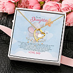 4O_ Granddaughter Elephant (daughter-dad) Forever Love Necklace (Gold) 4