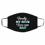 Finally My Bitch Face Can Rest Washable Reusable Custom Printed Cloth Face Mask Cover, Black, Cloth Face Cover – Medium/Large
