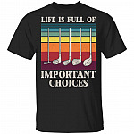 Life is full of Choices T-Shirt - Funny Retro Golf Shirt, Black, Unisex T-Shirt