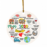 2020 The Year We Will Never Forget Funny Quarantine Pandemic Circle Christmas Tree Ornament Keepsake, White, Circle Ornament 2020 The Year We Will Never Forget Funny Quarantine Pandemic Circle Christmas Tree Ornament Keepsake, White, Circle Ornament