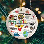 12VT. 2020 The Year Will Never Forget ornament mockup